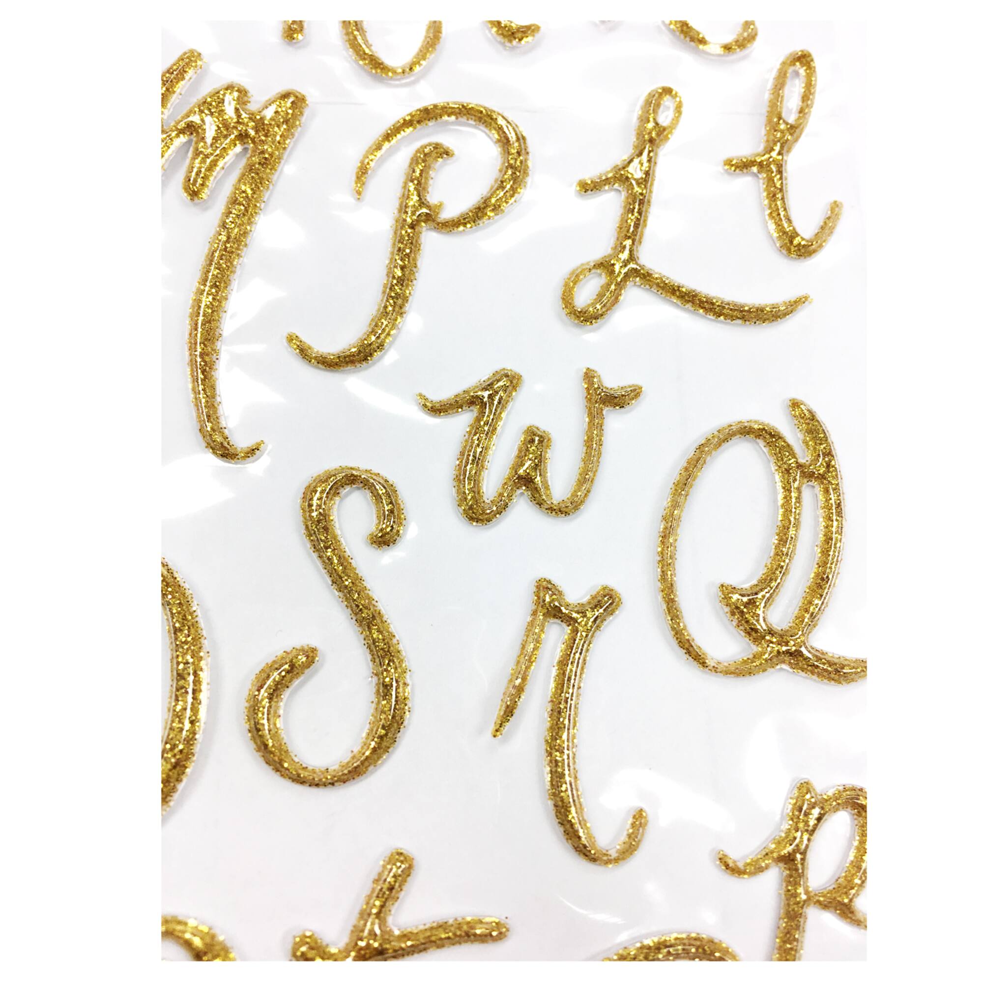 Gold Glitter Puffy Alphabet Stickers by Recollections™